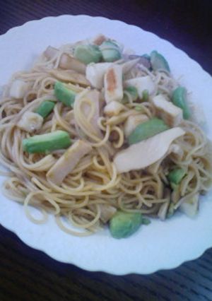 はんぺんとアボカド、エリンギのパスタ-レシピのメイン写真