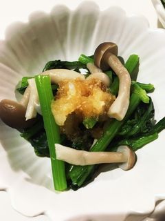 春菊としめじのおろしポン酢あえ-レシピのメイン写真
