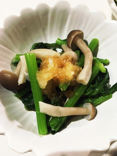 春菊としめじのおろしポン酢あえ-レシピのメイン写真