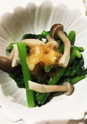 春菊としめじのおろしポン酢あえ-レシピのメイン写真