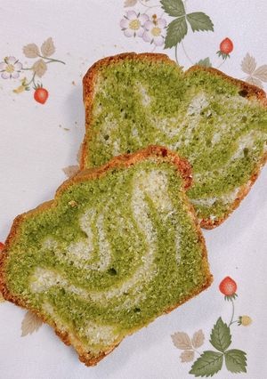 マーブル模様の抹茶パウンドケーキ-レシピのメイン写真