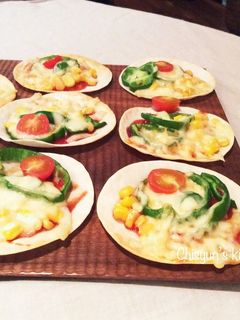 簡単!餃子の皮ピザ-レシピのメイン写真