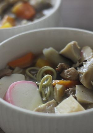 おせちリメイク♪筑前煮そば-レシピのメイン写真