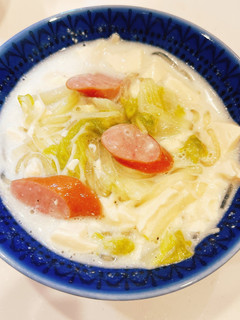 白菜と春雨のミルク豆腐煮-レシピのメイン写真