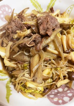 味しみ白滝と牛肉の炒め煮-レシピのメイン写真