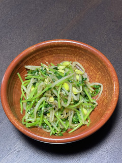 栄養価を重視した豆もやしと豆苗のお浸し♪-レシピのメイン写真