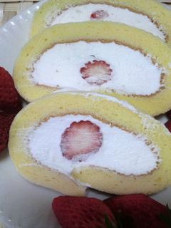 米粉のもちもちいちごろーる♪-レシピのメイン写真