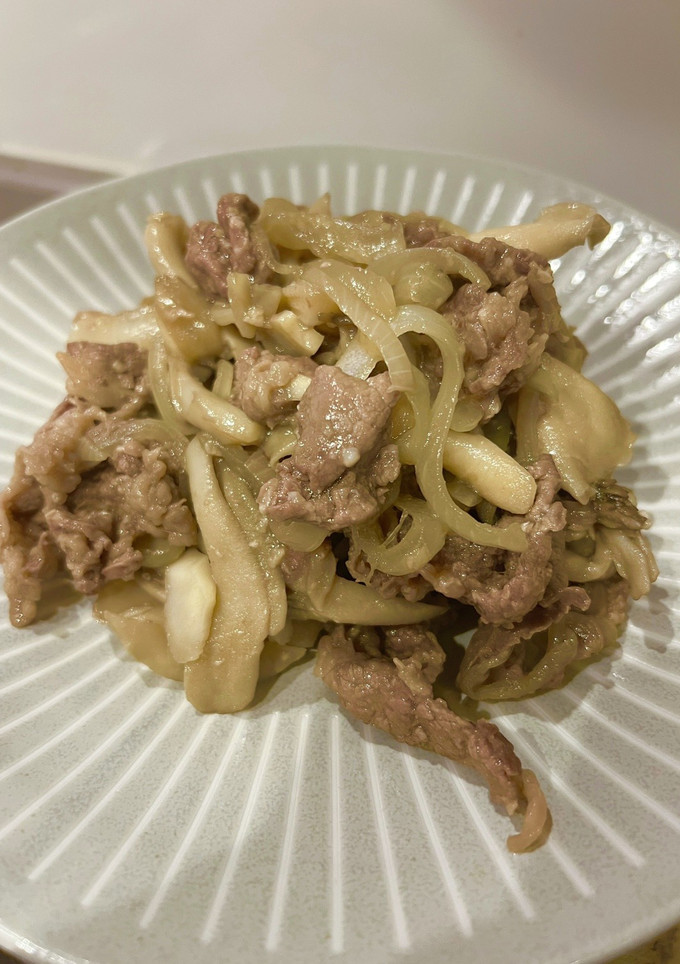 牛肉と舞茸の塩麹炒め-レシピのメイン写真