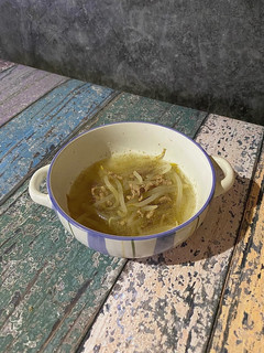 5分で作るひき肉ともやしの中華スープ-レシピのメイン写真