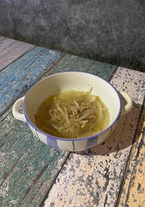 5分で作るひき肉ともやしの中華スープ-レシピのメイン写真