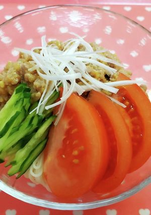 旨辛♪肉味噌そうめん-レシピのメイン写真