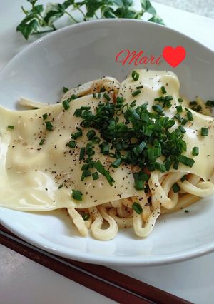 レンジで簡単！チーズうどん-レシピのメイン写真