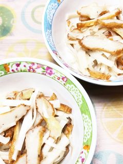 玉ねぎ天と大根の皮の炒め物 弁当常備野菜-レシピのメイン写真