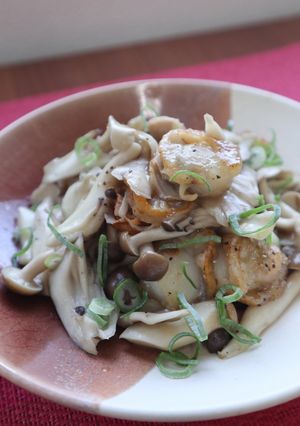 ベビーホタテときのこのだし酢焼き-レシピのメイン写真