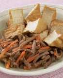 レンジで味しみ！ぜんまいと厚揚げの煮物