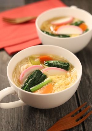 麺はそのまま！かき玉にゅう麺スープ　-レシピのメイン写真