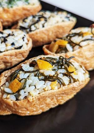 柚子薫る　若ひじきのいなり寿司-レシピのメイン写真