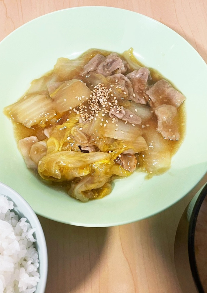 本日のまかない。時短とろとろ豚バラ白菜！-レシピのメイン写真