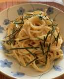 ワンパンめんたい粉クリームパスタ