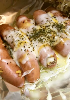 【糖質制限】ソーセージのアルミホイル焼き-レシピのメイン写真
