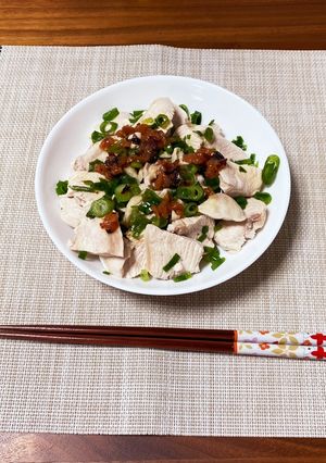 やわらか鶏胸肉の梅ポン和え-レシピのメイン写真