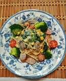 ほうれん草とソーセージのZENBパスタ　