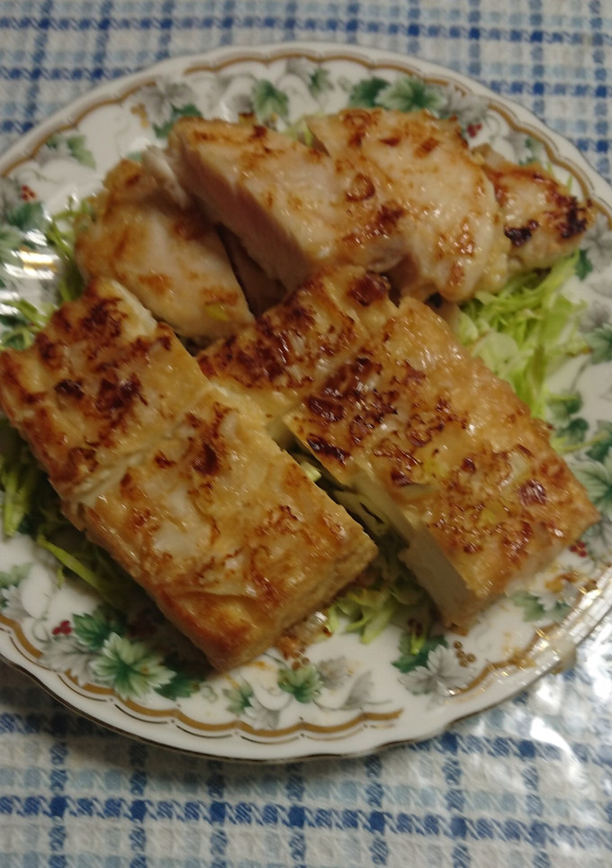 ささ身と厚揚げのねぎみそ焼き-レシピのメイン写真