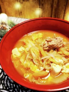 5分でできる!白菜ともやしのキムチスープ-レシピのメイン写真