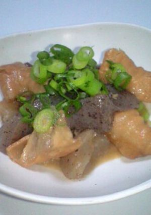 酒の肴やおかずに☆あぶらかすでどて焼き-レシピのメイン写真