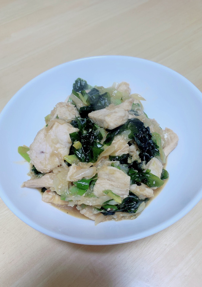 鶏むねとワカメのオイスター炒め-レシピのメイン写真