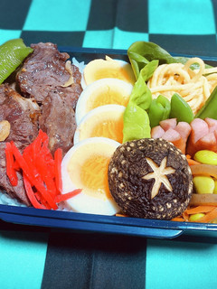 時短お弁当盛り付け記録 牛肉のバター焼き-レシピのメイン写真