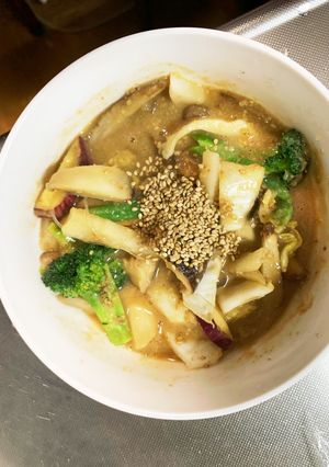 お一人様☆きな粉味噌味根菜たっぷり野菜炒-レシピのメイン写真