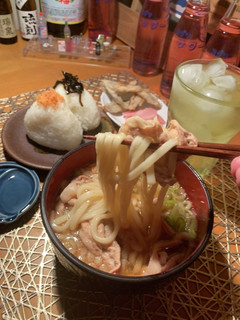 自宅で☆肉うどん&おむすびセット!-レシピのメイン写真