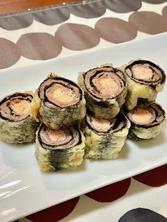 豚肉と明太子の海苔巻き天ぷら-レシピのメイン写真