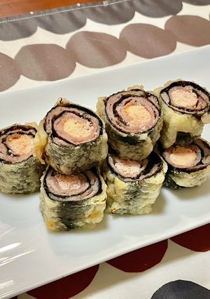 豚肉と明太子の海苔巻き天ぷら-レシピのメイン写真