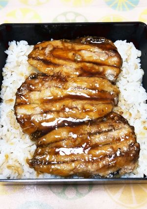 牛角のたれだけ!いわしの蒲焼丼 節分弁当-レシピのメイン写真