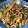 簡単ジャガイモと豚肉の醤油炒め