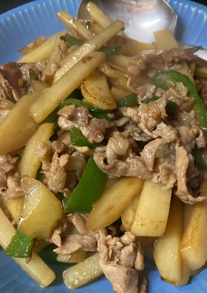 簡単ジャガイモと豚肉の醤油炒め-レシピのメイン写真