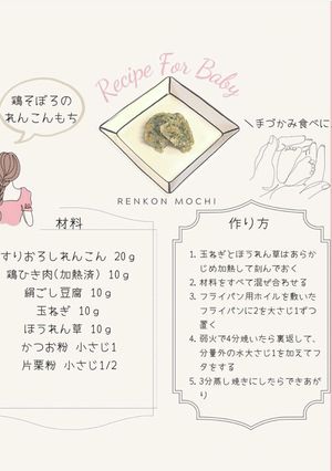 鶏そぼろのれんこんもち-レシピのメイン写真