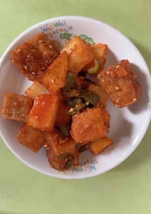 【保育園】厚揚げといものケチャップ絡め-レシピのメイン写真