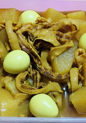 貝ひも大根の煮物カレー味-レシピのメイン写真