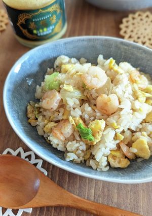 姜葱醤でお店のような海老レタスチャーハン-レシピのメイン写真