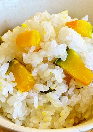 カボチャご飯《御蔵島の伝統食》-レシピのメイン写真