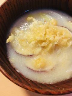 白味噌の味噌汁●さつまいもの味噌汁-レシピのメイン写真