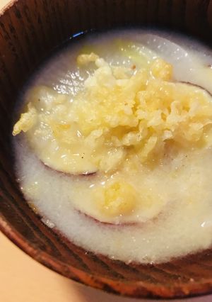 白味噌の味噌汁●さつまいもの味噌汁-レシピのメイン写真