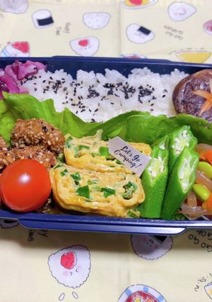 時短お弁当盛り付け記録　にら玉　チキン-レシピのメイン写真