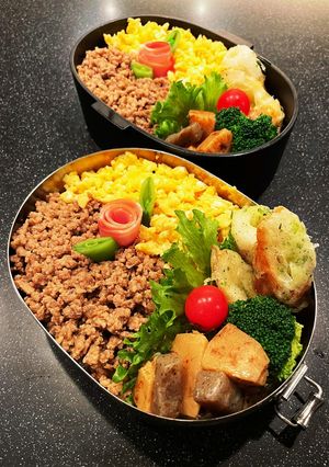高校生弁当2023 1月18そぼろ丼弁当-レシピのメイン写真