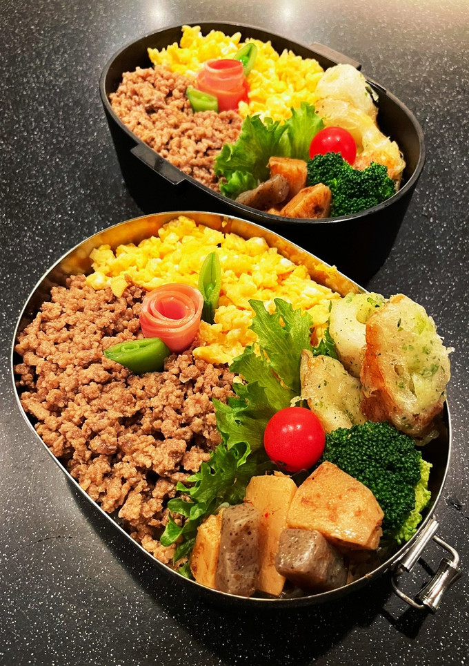 高校生弁当2023 1月18そぼろ丼弁当-レシピのメイン写真