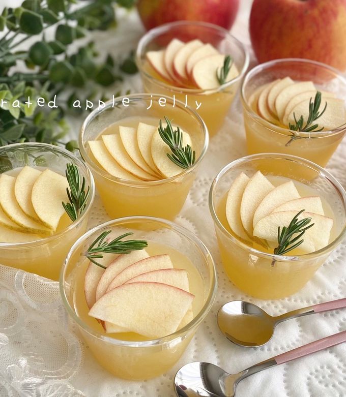 変色しない☆すりおろしりんごゼリー by このnon 【クックパッド