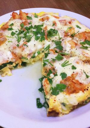 豆腐とキムチのキッシュ風-レシピのメイン写真